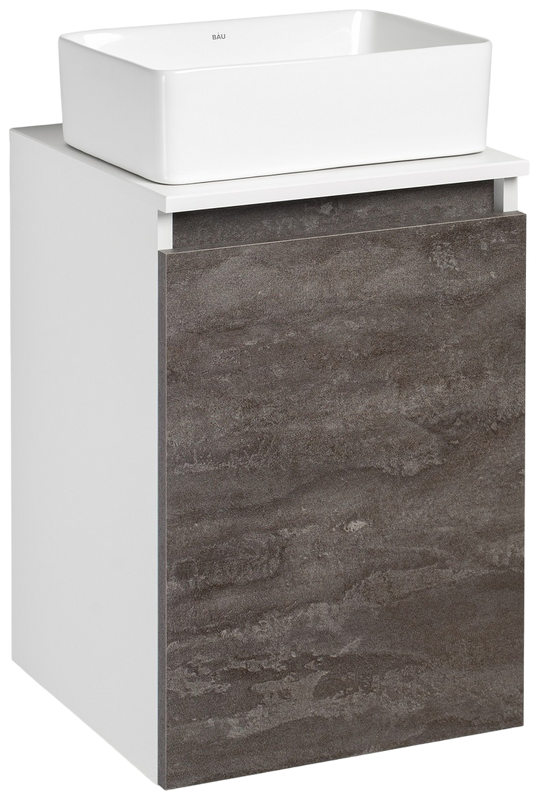 Тумба под раковину без столешницы Runo Бари 40 железный камень