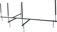 Акриловая ванна Marka One Gracia L 160x95 см, угловая, левая, пристенная, белая, асимметричная, с каркасом, с сиденьем