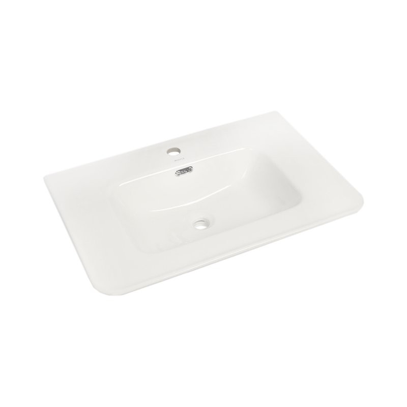 Тумба с раковиной Misty Мираж 70 подвесная, белый глянец