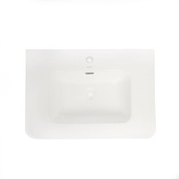 Тумба с раковиной Misty Мираж 70 подвесная, белый глянец