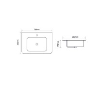 Тумба с раковиной Misty Мираж 70 подвесная, белый глянец