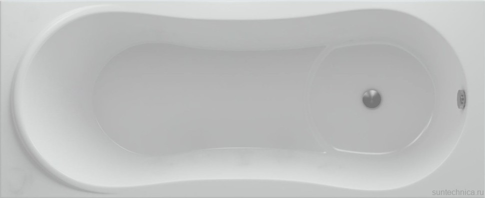 Акриловая ванна AQUATEK Афродита AFR170-0000045 170x70 см, пристенная, белая, с каркасом, со сливом-переливом