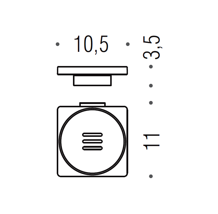 Мыльница Colombo Design MiniQ B5001.NM-RNE настенная, черная
