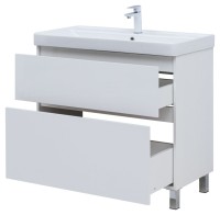 Тумба под раковину Aquanet Вега 90 890x460x790 напольная белый глянец