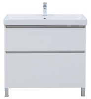 Тумба под раковину Aquanet Вега 90 890x460x790 напольная белый глянец