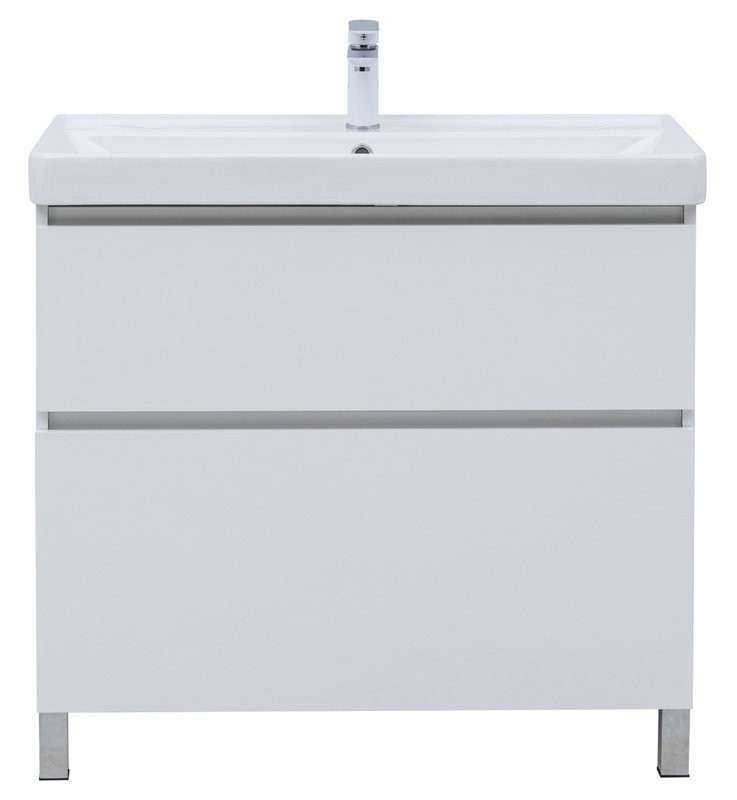 Тумба под раковину Aquanet Вега 90 890x460x790 напольная белый глянец