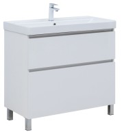 Тумба под раковину Aquanet Вега 90 890x460x790 напольная белый глянец