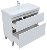 Тумба под раковину Aquanet Вега 90 890x460x790 напольная белый глянец