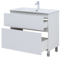 Тумба под раковину Aquanet Вега 90 890x460x790 напольная белый глянец