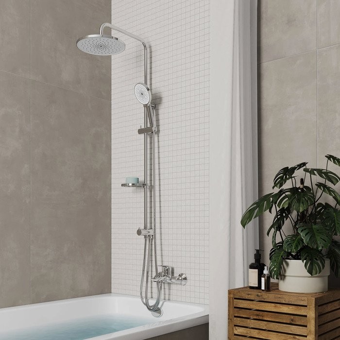 Душевая стойка Milardo Ideal Spa ILSSB3FM76 глянцевый хром