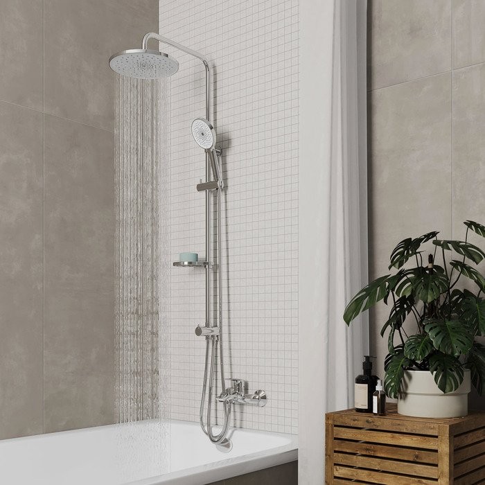 Душевая стойка Milardo Ideal Spa ILSSB3FM76 глянцевый хром