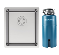 Комплект Мойка Paulmark Lassan LA38-BS сталь + Измельчитель Intenso