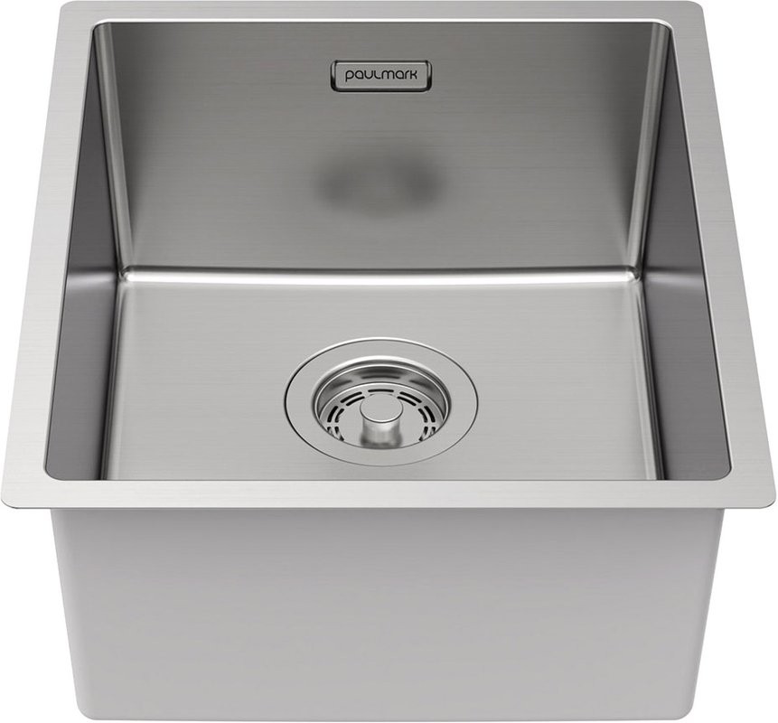 Комплект Мойка Paulmark Lassan LA38-BS сталь + Измельчитель Intenso
