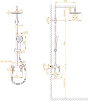 Душевая стойка RGW Shower Panels SP-31B матовый черный