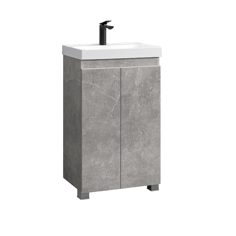 Тумба под раковину без столешницы Belux Бостон Н 50 напольная, бетон чикаго светло-серый