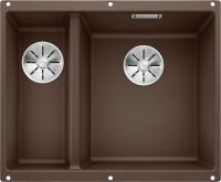 Комплект Мойка Blanco Subline 340/160-U кофе, правая + Смеситель Grohe Euroeco