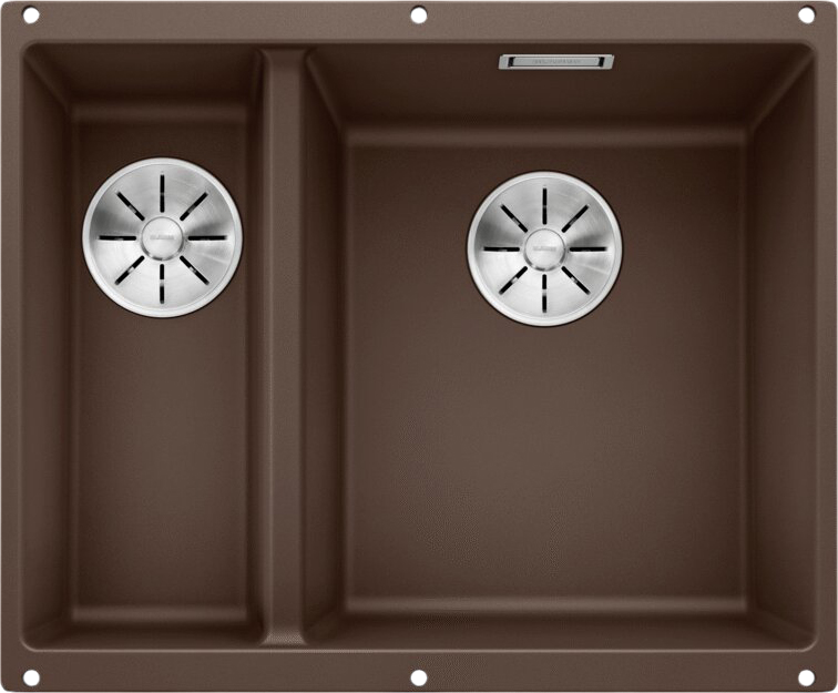 Комплект Мойка Blanco Subline 340/160-U кофе, правая + Смеситель Grohe Euroeco