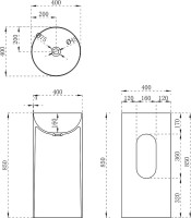 Раковина Vincea VBS-6SP01MW 40 напольная