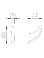 Крючок Abber Nord AA1550G матовое золото, на шурупах