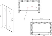 Душевая дверь в нишу Abber Sonnenstrand AG04100MS 100 см, профиль хром, стекло матовое