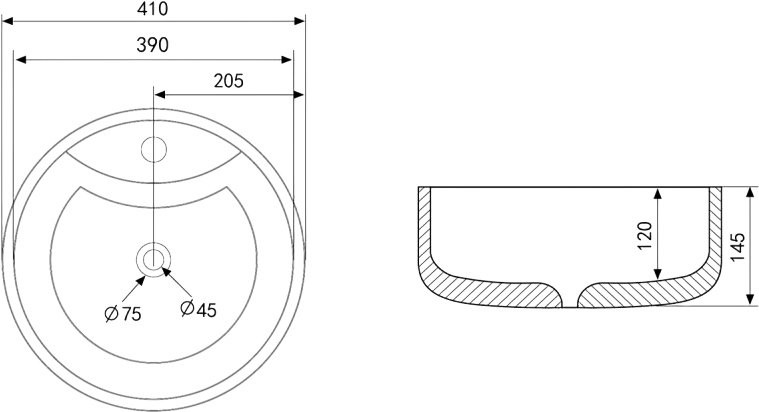 Накладная раковина Abber Bequem AC2104 белая