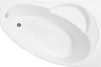 Акриловая ванна Vagnerplast Flora R 150x100 см, угловая, правая, пристенная, ультрабелая, асимметричная, с каркасом, с сиденьем