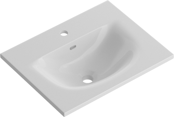 Мебельная раковина BelBagno BB-8099-3-50 глянцевая белая