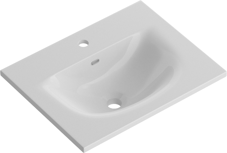 Мебельная раковина BelBagno BB-8099-3-50 глянцевая белая