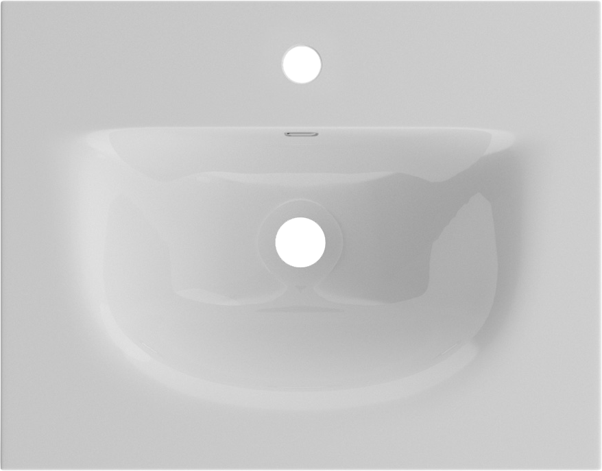 Мебельная раковина BelBagno BB-8099-3-50 глянцевая белая