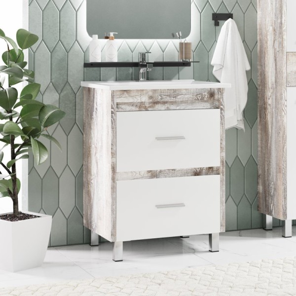 Тумба с раковиной Corozo Верона 50 напольная, антик, раковина Kirovit Фостер 50