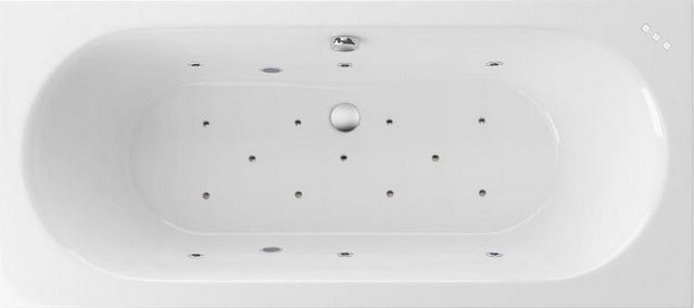 Акриловая ванна Excellent Oceana WAEX.OCE18.RELAX 180x80 см, встраиваемая, с гидромассажем, белая, с каркасом, со сливом-переливом