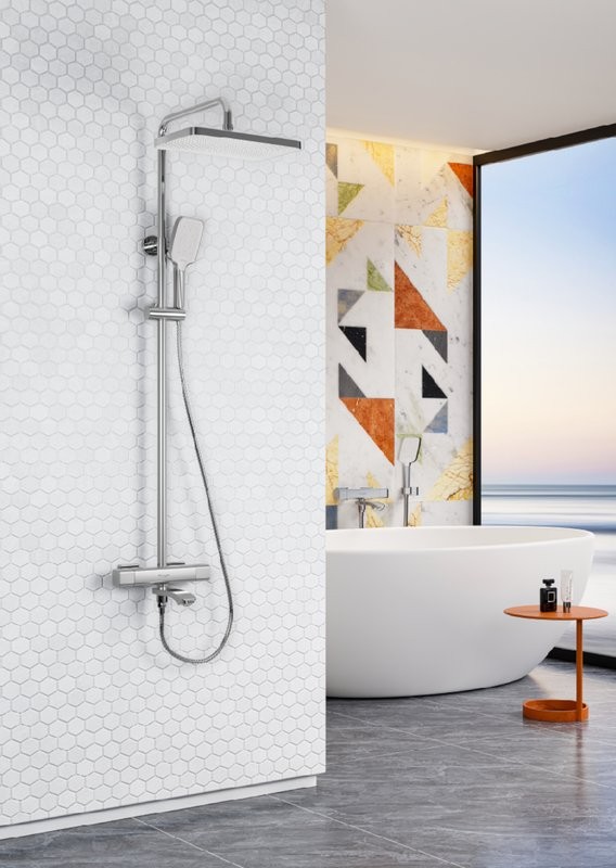 Душевая стойка Raglo R01.26 с термостатом, хром