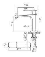 Смеситель для раковины Wonzon & Woghand Arnie WW-691101-MB черный матовый