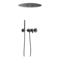 Душевой комплект Timo Petruma SX-2358/18SM С ВНУТРЕННЕЙ ЧАСТЬЮ, с термостатом, черное золото