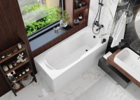 Акриловая ванна Vagnerplast Nymfa 160x70 см, пристенная, ультрабелая, с каркасом