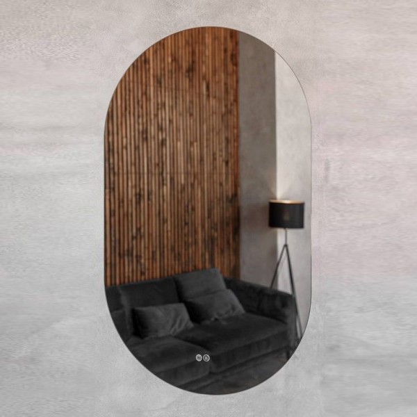 Зеркало Art&Max Torino 50х90 с подсветкой, с подогревом