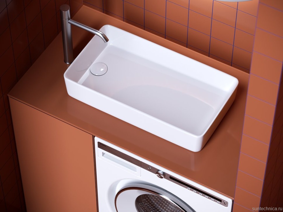 Накладная раковина Ceramicanova Element CN5048 белая глянцевая