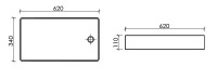 Накладная раковина Ceramicanova Element CN5048 белая глянцевая