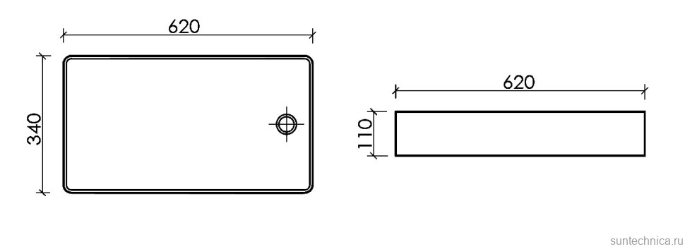 Накладная раковина Ceramicanova Element CN5048 белая глянцевая