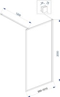 Душевая перегородка Veconi Korato KR80-100-01-C8 100 см