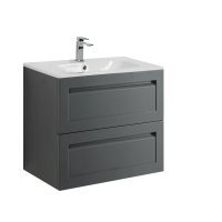 Тумба с раковиной Art&Max Platino 60 подвесная, серая матовая, под раковину AM7117-60