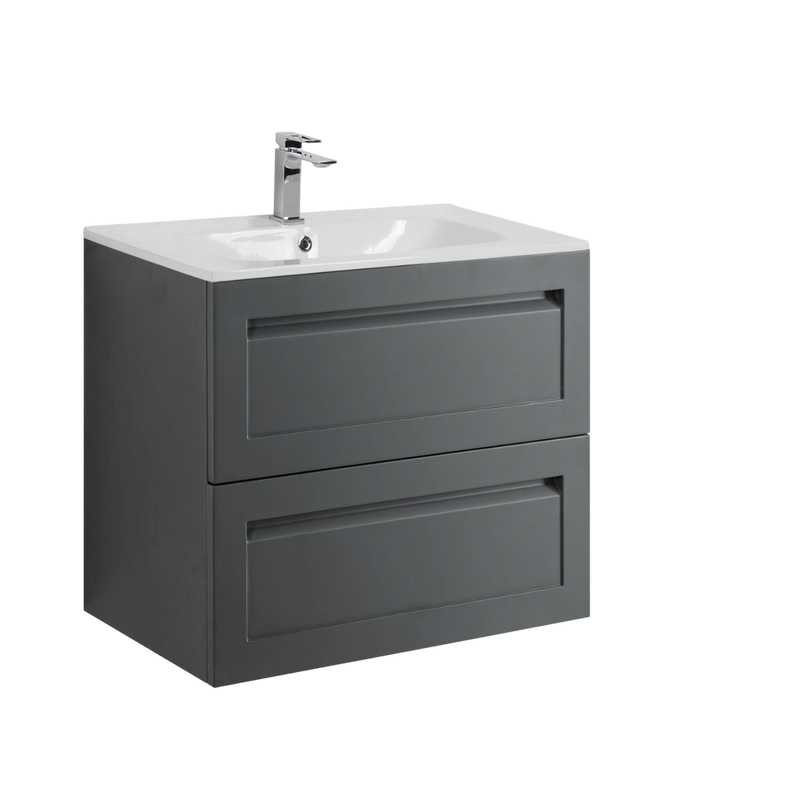 Тумба с раковиной Art&Max Platino 60 подвесная, серая матовая, под раковину AM7117-60