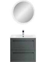 Тумба с раковиной Art&Max Platino 60 подвесная, серая матовая, под раковину AM7117-60