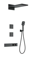 Душевой комплект Wonzon & Woghand WW-D4538-A-MB С ВНУТРЕННЕЙ ЧАСТЬЮ, матовый черный