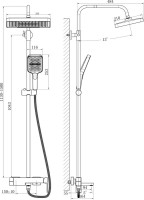 Душевая стойка BELZ B658 B24658 хром