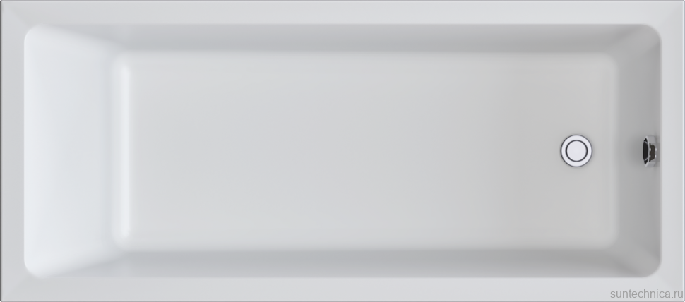 Акриловая ванна Marka One Bianca 180x80 см, пристенная, белая, с каркасом