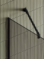 Душевая перегородка Maybahglass MGD-709-6у 109 см, профиль черный, стекло бронза