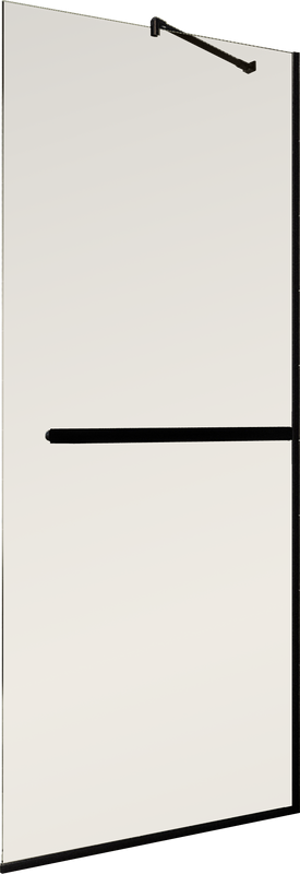 Душевая перегородка Maybahglass MGD-709-6у 109 см, профиль черный, стекло бронза