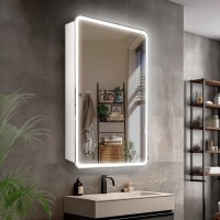 Зеркало-шкаф Style Line Каре 40 с подсветкой, сенсор с диммером, белое