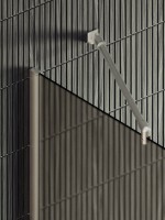 Душевая перегородка Maybahglass MGD-722-5ш 69 см, профиль хром матовый, стекло бронза матовое